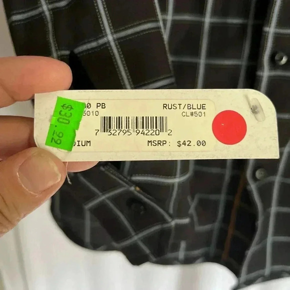 NWT A2Z New York Mens Shirt Medium Reversible Blue Yellow Checkered Button Down - Picture 11 of 13